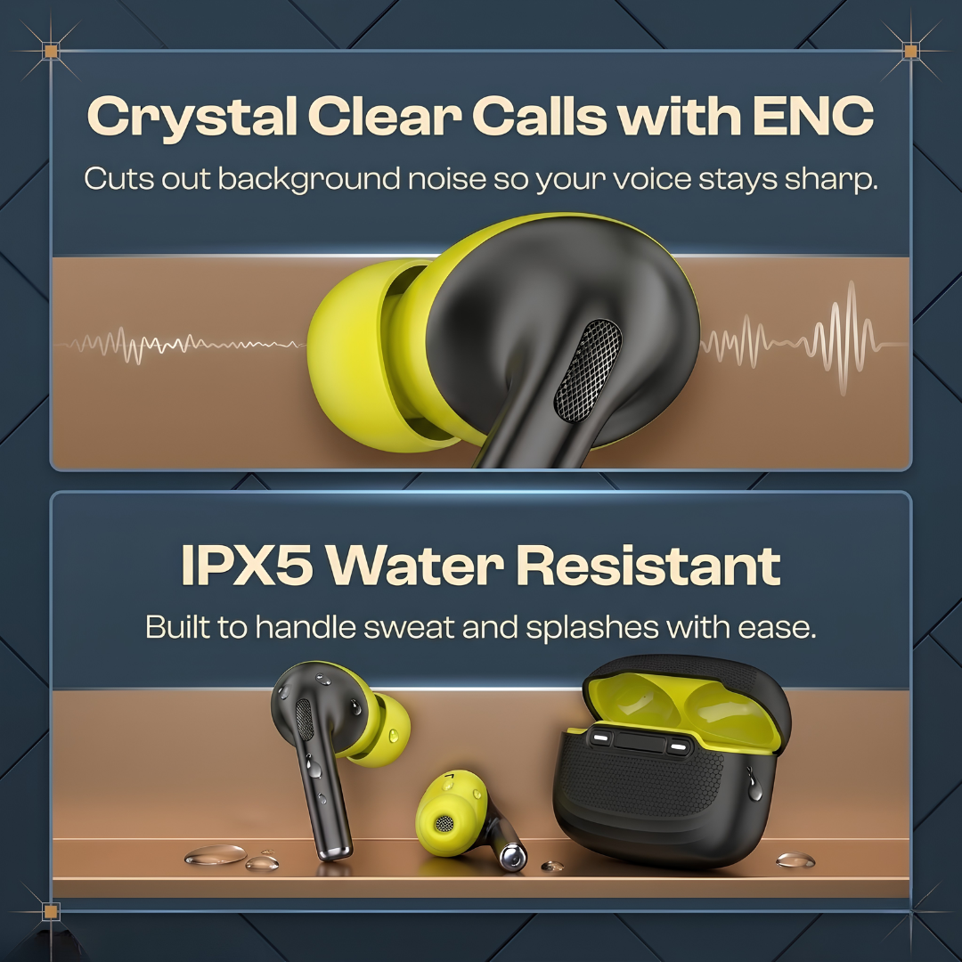 Hybrid ANC Wireless Earbuds